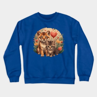 Cute Lion Cub design and cute cat gift ideas kids tees and more Crewneck Sweatshirt